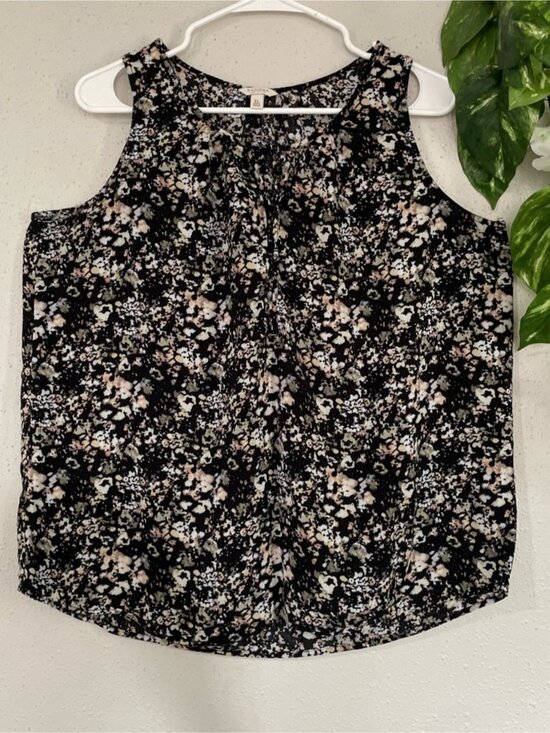 Tops - Tank Top XL Floral Rayon Sleeveless Blouse Boho Summer